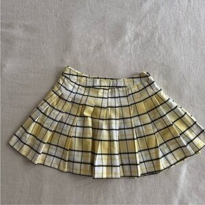 Yellow Plaid Women's Skirt